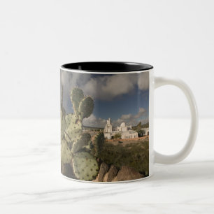 USA, Arizona, Tucson: Mission San Xavier del Bac 2 Two-Tone Coffee Mug