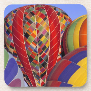 USA, Arizona, Val Vista. Colorful hot-air Drink Coaster
