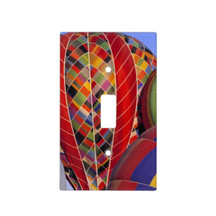 USA, Arizona, Val Vista. Colorful hot-air Light Switch Cover