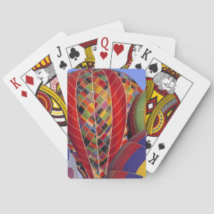 USA, Arizona, Val Vista. Colorful hot-air Poker Cards