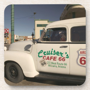USA, Arizona, Williams: Cruisers Cafe 66 Old Drink Coaster
