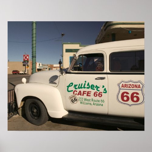 USA Arizona Williams Cruisers Cafe 66 Old Poster