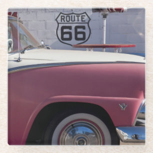 USA, Arizona, Williams. Rt. 66 Town, 1950's Glass Coaster