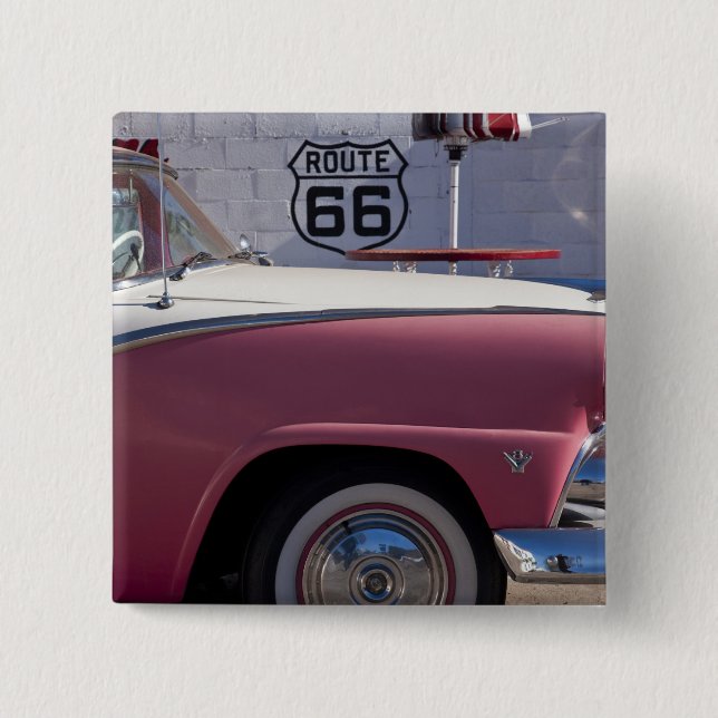 USA, Arizona, Williams. Rt. 66 Town, 1950's Pinback Button (Front)