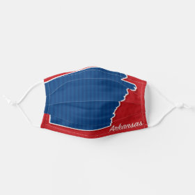USA Arkansas State Stars and Stripes Map Cloth Face Mask