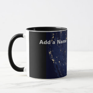 USA at Night, NASA Image Mug