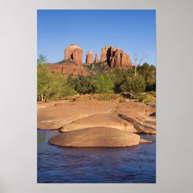 USA, AZ, Cathedral Rocks at Red Rock Crossing Poster (Front)