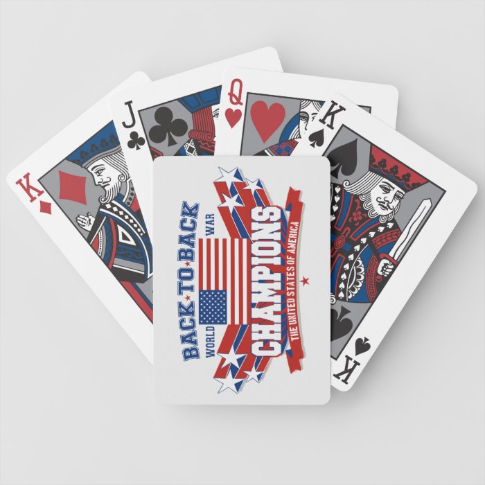 USA Back To Back Champions Playing Cards