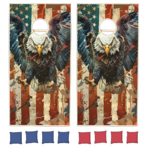 USA Backyard Game Set   American Flag Bald Eagle
