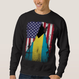 USA Bahamas Flag Distressed Bahamian Pride Sweatshirt