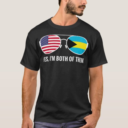 USA Bahamas Flag Sunglasses Bahamian Americans kid T_Shirt