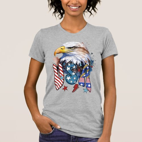 USA_Bald Eagle_Land of the Free Home of the Brave T_Shirt