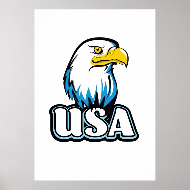 USA Bald Eagle (limited Blue edition) Poster (Front)