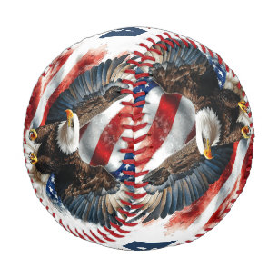 USA Bald Eagle Patriotic Art – Bold American Flag  Baseball