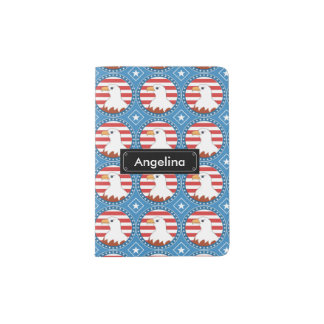 USA bald eagle pattern Passport Holder
