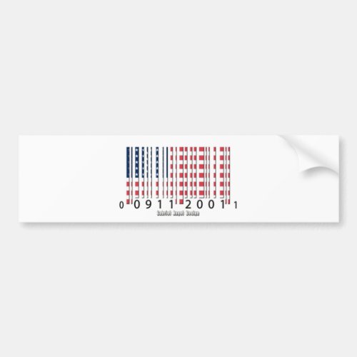 USA Barcode Flag Bumper Sticker USA Barcode Flag Bumper Sticker