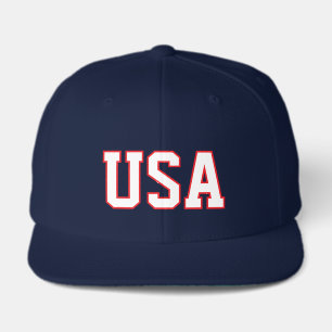 USA baseball cap. Navy blue & white hat