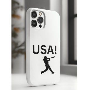 USA baseball player using dot as a ball iPhone 11 Case
