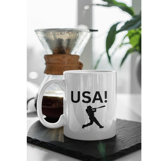 USA baseball player using dot as a ball Coffee Mug (Creator Uploaded)