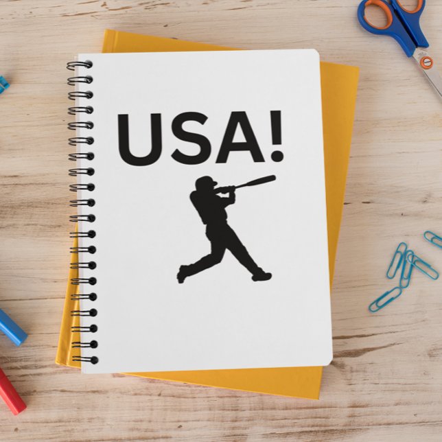 USA baseball player using dot as a ball Notebook (Creator Uploaded)