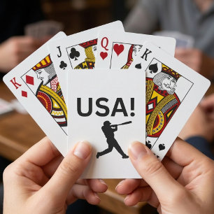USA baseball player using dot as a ball Poker Cards
