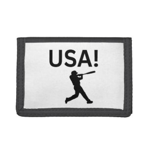 USA baseball player using dot as a ball Tri-fold Wallet