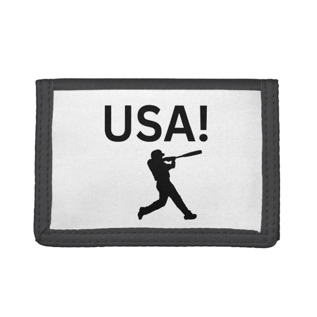 USA baseball player using dot as a ball Trifold Wallet (Front)