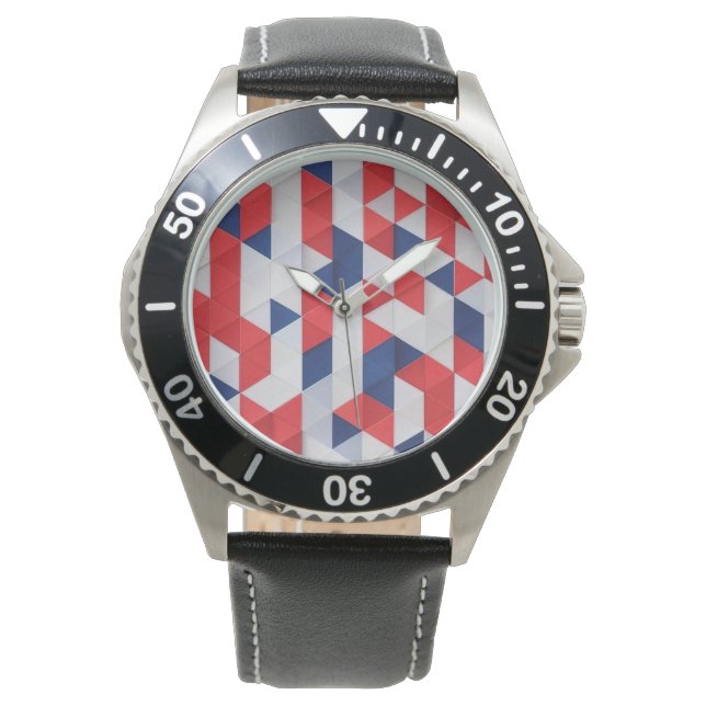 USA Bauhaus Geometric Art Watch (Front)
