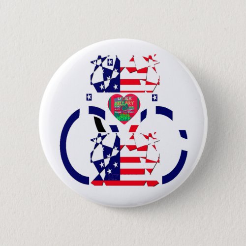 USA Beautiful Amazing Design Art Button