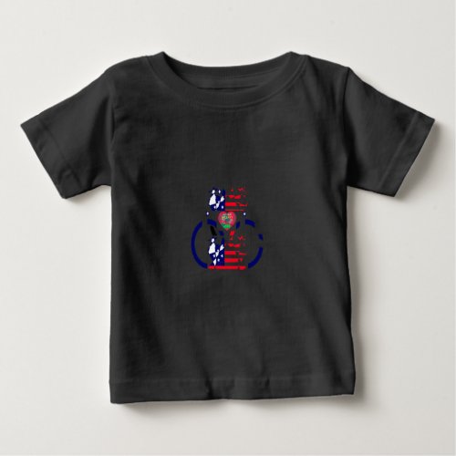 USA Beautiful Amazing Text Lovely Heart colors Art Baby T_Shirt