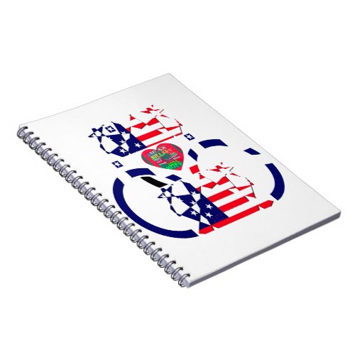 USA Beautiful Amazing Text Lovely Heart colors Art Notebook