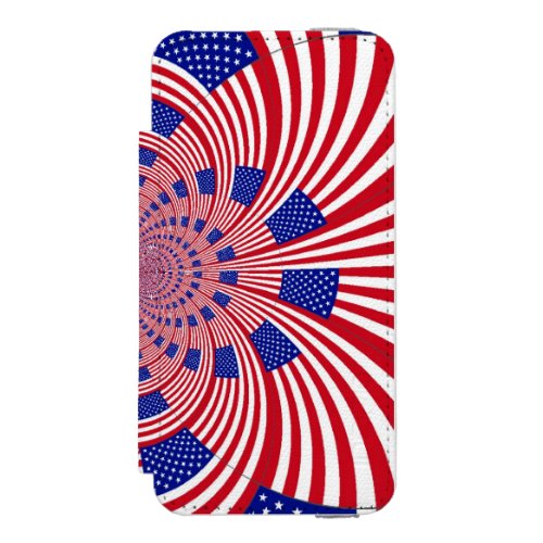 USA Beautiful Pretty Uniquely Exceptional iPhone SE55s Wallet Case
