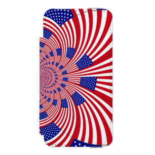 USA Beautiful Pretty Uniquely Exceptional iPhone SE/5/5s Wallet Case