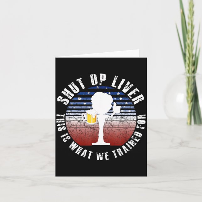 USA Beer Drinking Team Funny Day American Gift Card (Front)