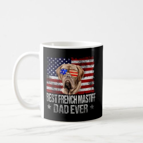 Usa Best French Mastiff Dad Ever American Flag Coffee Mug