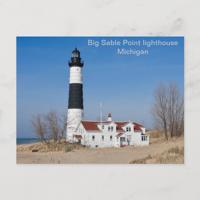 USA, Big Sable Point lighthouse, Michigan Postcard (Front)