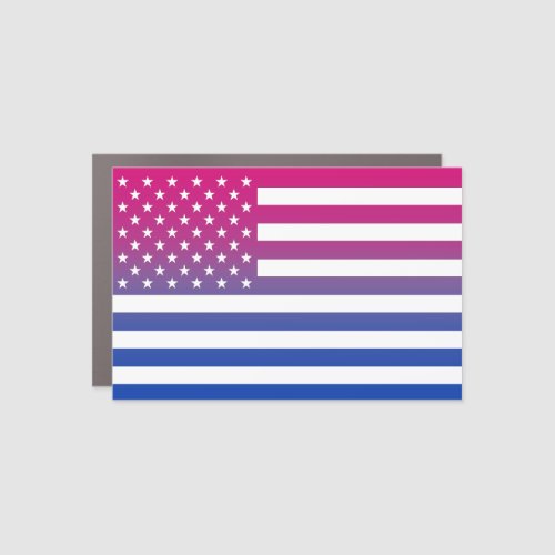 USA Bisexual Pride Car Magnet