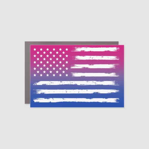 USA Bisexual Pride Car Magnet