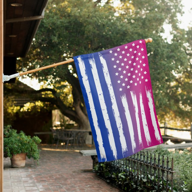 USA Bisexual Pride House Flag (In SItu)