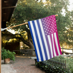 USA Bisexual Pride House Flag
