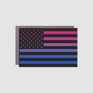 USA Bisexual Pride Patriotic Car Magnet