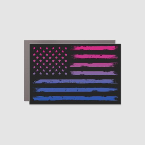 USA Bisexual Pride Patriotic Car Magnet