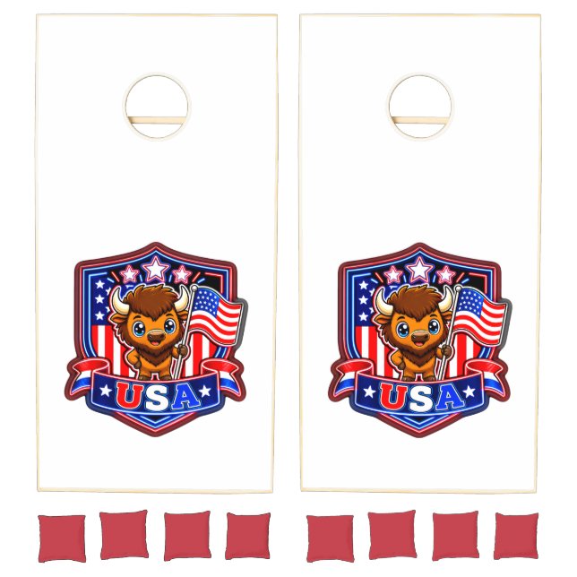 USA Bison Cornhole Set (Set)