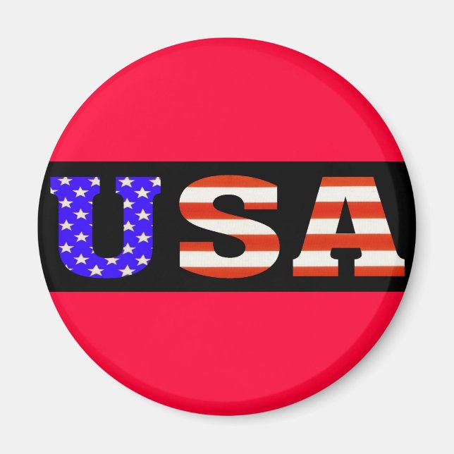 USA Blk 11x3 Magnet (Front)