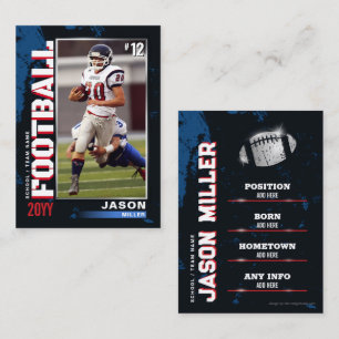USA Blue Red Football Trading Card Football Card
