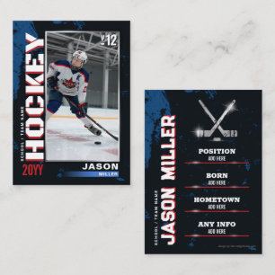 USA Blue Red Hockey Trading Card Hockey Gifts