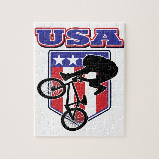 USA BMX Biker Jigsaw Puzzle (Vertical)