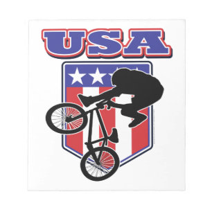 USA BMX Biker Notepad