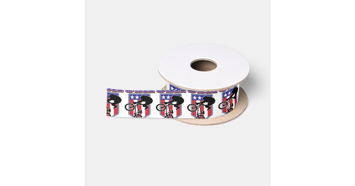 USA-BMX Biker Satin Ribbon | Zazzle
