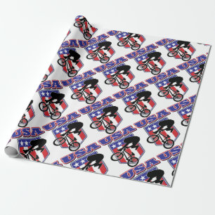 USA-BMX Biker Wrapping Paper